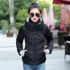 Vestes pour femmes Veste d'hiver Femmes Femmes courts parkas épaissis les vêtements d'extérieur extérieurs manteaux à capuche solide zipper femelle coton slim rembourré haut de base 220926