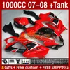 Fairings & Tank For SUZUKI GSXR1000 GSXR 1000 CC K7 GSX-R1000 2007-2008 Bodys 158No.25 1000CC GSXR-1000 07 08 Bodywork GSX R1000 2007 2008 Full Fairing Kit factory red