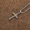 Cross Chain Women Hip Twisted Hop Chains Men Pendant Diamond X Necklaces Fashion Line Retro Necklace