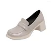 Kleding schoenen lente vrouwelijke Britse stijl 2022 dik zolen college casual loafers octrooi lederen mode vrouw