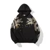 Streetwear Hoodie Hip Hop Sweatshirt Streetwear Embroidered Dragon Hooded 2022 Mens Harajuku Cotton Pullover Black