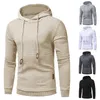 Heren Hoodies Heren Sweatshirts Heren Mens lange mouw herfstveer Casual vaste kleur top jongens blouse tracksuits pullover mannen