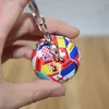 Key Rings World Cup Simulation Sports Football chain Twelve Countries Car Bag Ball Flag Chain For Men Fashion Gifts 220923