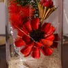 Decoratieve bloemen LED GLAS COVER Gedroogde bloem gedroogd boeket Rose Kerstmis Decoratie Valentijnsdag Gift voor vriendin