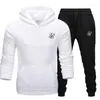 Sweatshirt Sweatpants 2 adet Set Slims Trailsuit Mens Giyim Moda Sonbahar Bahar Spor Takım