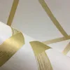 Tapety 3D Geometryczna tapeta niebieska beżowa papier murowy Nowoczesne paski