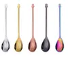 Handle Music Musical Instrument Coffee Spoon Guitar Shape Stainless Steel Home Kitchen Dining Flatware Ice Cream Dessert Spoons Cutlery Tool