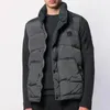 Mens Puffer yelek kadın yelek pusula rozeti gerçek aşağı metal doku naylon fermuarlı sonbahar kış dış giyim