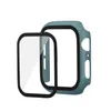 360 Tam Kapak PC Kılıfları Temperli Cam Anti-Çizelge Filmi Ekran Koruyucu Apple Watch Case Case Case Case Case 8 7 6 5 4 3 2 1 SE 49mm 45mm 44mm 42mm 41mm 40mm 38mm