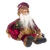 クリスマスおもちゃのサプライズクリスマス-YEAR SANTA CLAUS座っている大きな人形生地の子供のおもちゃのおもちゃホームテーブルオーナメント220924のギフト装飾