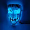 Glowing Kiss Me Grimace Face Mask Decorations Halloween Cosplay Coser Masks PVC Led Lightning Mujeres Men Costuos para la fiesta Decoraci￳n del hogar