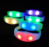 Party Gift LED -färg Byt silikonarmband armband med 12 nycklar 200 meter fjärrkontroll blinkande ljus glödande armband för festklubbar konserter p0927