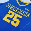 Mitch 2020 New NCAA Delaware Blue Hens Jerseys 25 Justyn Mutts College Basketball Jersey Blue Size Youth Adult
