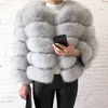 女性の毛皮のフェイクスタイル本物の毛皮のコート100％ナチュラルジャケット女性冬の温かい革の高品質ベスト220927