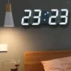 Horloges murales 3D horloge Design moderne support suspendu LED alarme numérique électronique gradation rétro-éclairage Table pour chambre décor à la maison