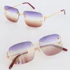 Vender por atacado Óculos de sol sem borda Mulher Metal Driving C36M869 Luxury Diamond Conjunto de óculos Designer C EyeGlasses UNisex CT00920 Eyewear