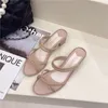 Sandalias Mujer Zapatos de tacón y pantuflas Punta estrecha Parte inferior gruesa Tacón de cuña Elegante Versátil Ropa de colegiala