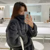 Womens Fur Faux Warm Plush Jacket Women Winterwear Coat Female Winter Artificial Jackets Ladies Simulate Natural Mink 220927