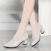 2022 nouvelle mode chaussures habillées femmes pompes printemps automne femmes bout pointu Med carré talons hauts décontracté bureau travail femme fête mariage top qualité