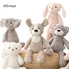 Plush Dolls Super Soft Long legs baby appease toy Pink Bunny Grey Teddy Bear Dog elephant unicorn Stuffed Animals doll toys for Children 220927