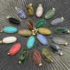 Pendentif Colliers 24 pcs/lot 30 15mm Pierre Naturelle Collier Cristal Quartz Mode Bijoux Pendentifs Faire Pour La Vente En Gros En Vrac