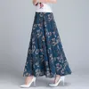 Rokken vrouwen m3xl floral chiffon vakantie strand zacht elegant ontwerp bohe vrouwelijke tedere zomer faldas vrije tijd kleding 220924