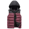 Gilet da uomo Giacca invernale impermeabile caldo senza maniche moda con cappuccio casual più ispessimento in velluto 220926