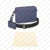 أكياس Messenger Duo Messenger M46104 Mens Designer 2 مجموعات Crossbody مع حزام توقيع العملة المعدنية M69827 M45730