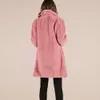 Damen Pelz Kunstpelz Winter Damen Kunstpelzmantel Hochwertige dicke warme lose lange Jacke Parka weiblich solide Plüsch Strickjacke Mäntel Oberbekleidung #40 220926