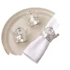 Pierścień na serwetce złota srebrne serwetki bukle hotel ślubne pierścionki z ręczniki Bankiet GWB15911