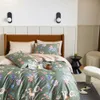 寝具セットスヴェタニャボヘミアン牧歌的な花の葉布団カバーセット豪華なエジプトのコットンベッドリネンクイーンサイズの寝具セットフィットシート220924