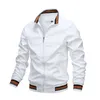 Casual Jackets Men Spring New Mens Windbreaker Bomber Jacket Solid Color Men Cargo Baseball Coats Outerwear Slim Streetwear