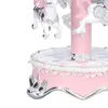 Decorative Figurines Retro Carousel Music Box Luminous Musical With 7 Colorful Lights For Relative