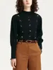 Womens Sweaters Womens Flower Jacquard Knit Sweater Ladies Wool Blend Long Sleeve ONeck Knit 2 Colors Pullover Top Autumn and Winter 220923