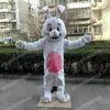 Halloween White Rabbit Mascot Costumes Easter Bunny Cartoon Charact Outfit Suit Suit na przyjęciu na zewnątrz rozmiar dla dorosłych rozmiar promocyjny Ubrania reklamowe