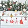 Christmas Decorations Tree Ornament Wooden Cartoon Clip Po Year Decoration Santa Pendant Hanging