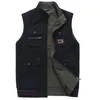 Gilets pour hommes Plus 9XL Homme Coton Double Faces Tactique De Nombreuses Poches Veste Sans Manches chalecos para hombre Manteau Hommes 220926