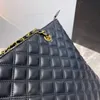 2022Ssw France Womens Vinatge Jumbo Classical Quilted Bags Aged Gold Metal Hardware Matelasse Chain Shoulder Handbags Luxury Designer Large