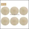 Tapis Tapis 6 Pcs Bol Maison Cuisine Résistant À La Chaleur De Mariage Rond Partie Accessoires Tasse Non Slip Table Pvc Creux De Noël Décor Drop D Dhpbw