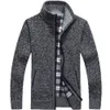 Men's Sweaters Winter Thick Knitted Sweater Coat Long Sleeve Cardigan Fleece Full Zip Male Causal Plus Size Clothing for Autumn 220927