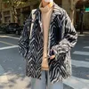 Herrjackor Privathinker gotiska zebra mönster mode hösten ullrockar varumärke harajuku streetwear casual hane kläder 220927