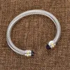Braceletas de oro Pulsera de dise￱o Pulsera brazalete brazalete lujoso encanto mujeres 7 mm de circon￭a de boda cristal abierta