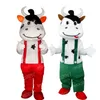 Halloween Cute Cow Mascot Costulat Symulacja Kreskówka Stroje Postacie Suit Suits Doross Strój Bożego Narodzenia Karnawał fantazyjna sukienka dla mężczyzn kobiety
