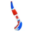 Fumando tubos de fumantes 5.9 '' Silicone de forma de fonograma e bubbler de tubo de mão de vidro DAB Smoke Aacccessories