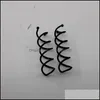 Hair Clips Barrettes 10Pcs/Lot Gold Sier Color Black Rose Women Hair Clip Pin Hairs Styling Spiral Spin Screw Twist Barrette 1497 Q2 Dhx39