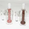 Askf￥ngare vattenpipa 14mm 45 graders 90 graders matris perc glas aska clakare bubbler f￶r vatten r￶r dab rigg