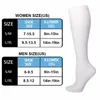 Chaussettes pour hommes Compression Men des hommes Solide Sport de gradient de rayures pour les varices d'œdème Running Stocking Mâle