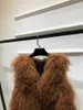 Женский меховой искусственный натуральный мульти -цвета короткий жилет 100% настоящий подлинный могольский овечье пальто капля чистое гилет ksr855 220927