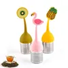 Flamingo Tea Infusers Ananas Kiwi Tè-Bags Silicone Infuser Bere Forniture Filtro Tele Affusore Tele Affusore Drinkware 20220927 D3