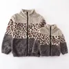 Weste Girlymax Herbst/Winter Langarm Outfits Baby Mädchen Reißverschluss Mantel Kuh Leopard Fleece Kleidung Kinder Top Boutique Kinder Kleidung 220927